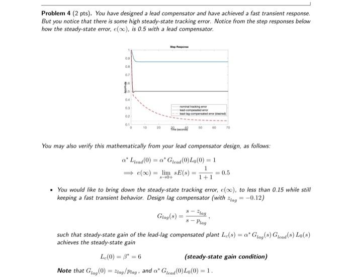 Solved Problem 4 (2 Pts). You Have Designed A Lead | Chegg.com