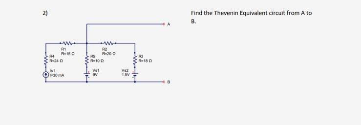 Solved Find The Thevenin Equivalent Circuit From A To B. | Chegg.com