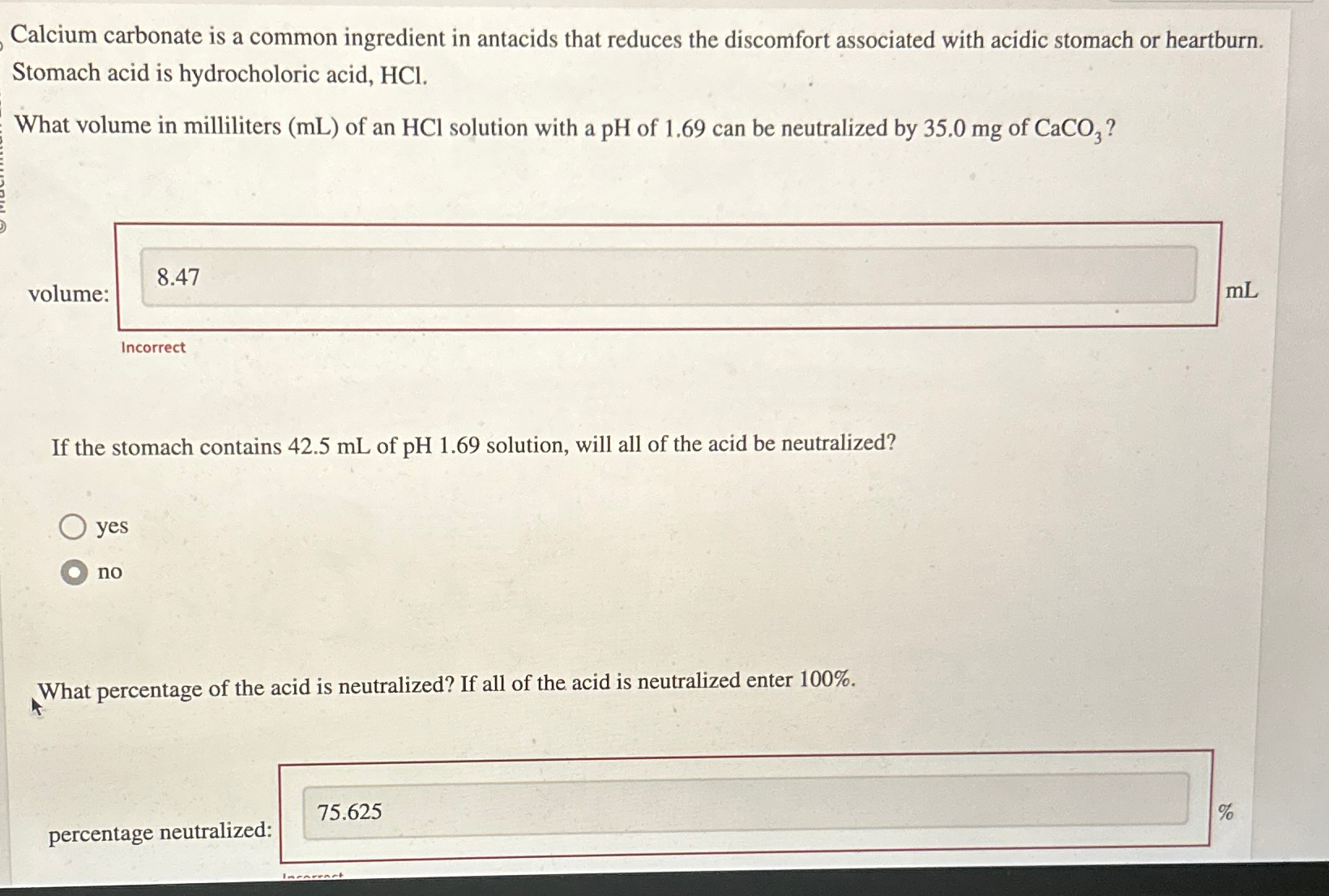 Solved Calcium carbonate is a common ingredient in antacids