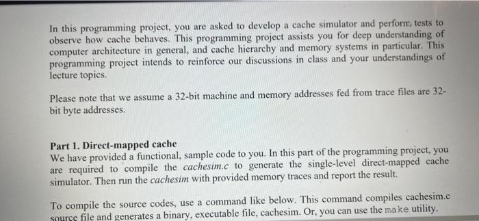 In this programming project, you are asked to develop | Chegg.com