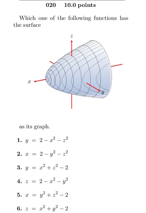 Solved 0 10 0 Points Which One Of The Following Functions Chegg Com