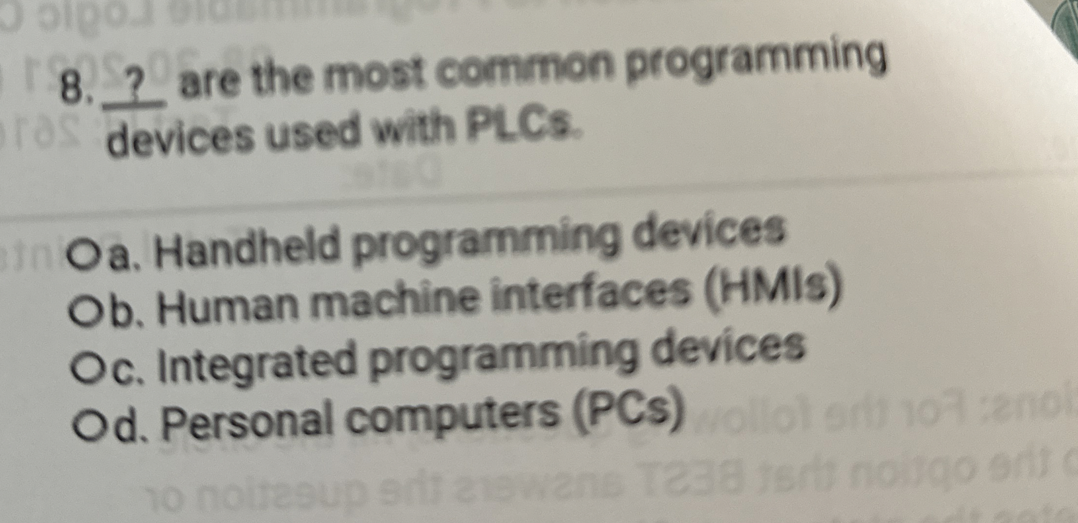 Solved ? ﻿are the most common programming devices used with | Chegg.com
