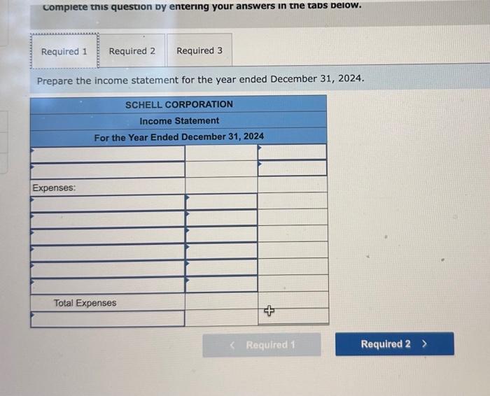 Solved Required: 1. Prepare The Income Statement For The | Chegg.com