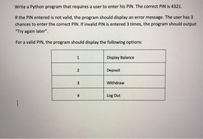 Solved Write a Python program that requires a user to enter | Chegg.com