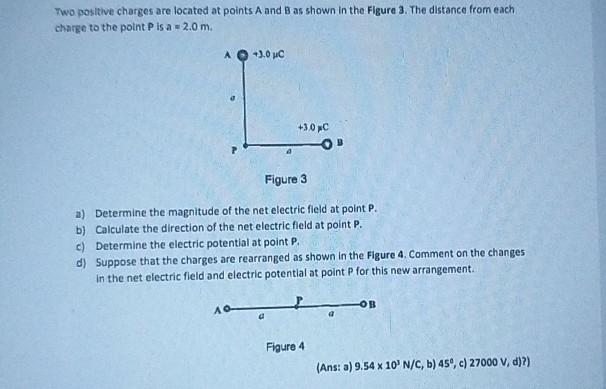 Solved Two positive charges are located at points A and B as | Chegg.com