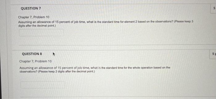 Solved A Lob Had An Observed Time Of 10 Minutes A Chegg