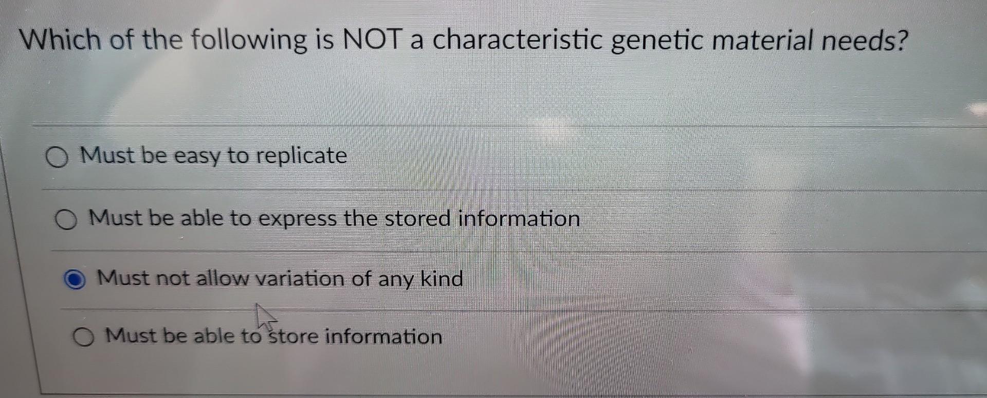 Solved Which Of The Following Is NOT A Characteristic | Chegg.com