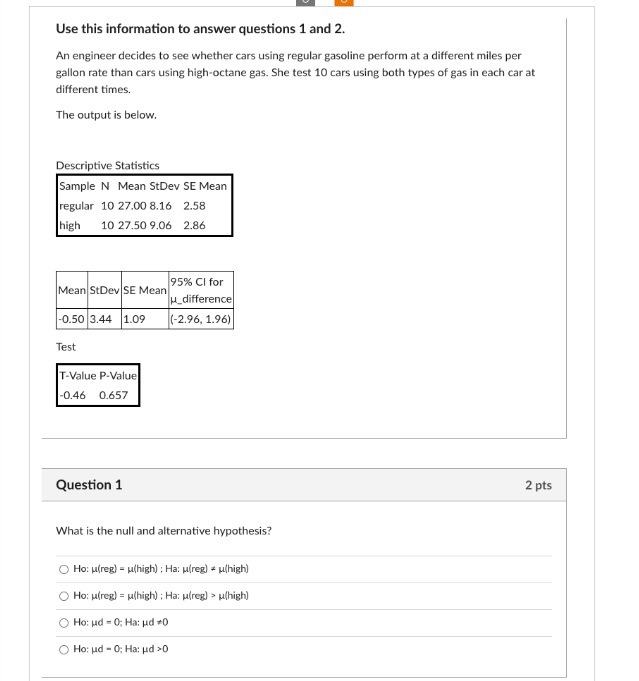 Solved Use this information to answer questions 1 and 2. An | Chegg.com