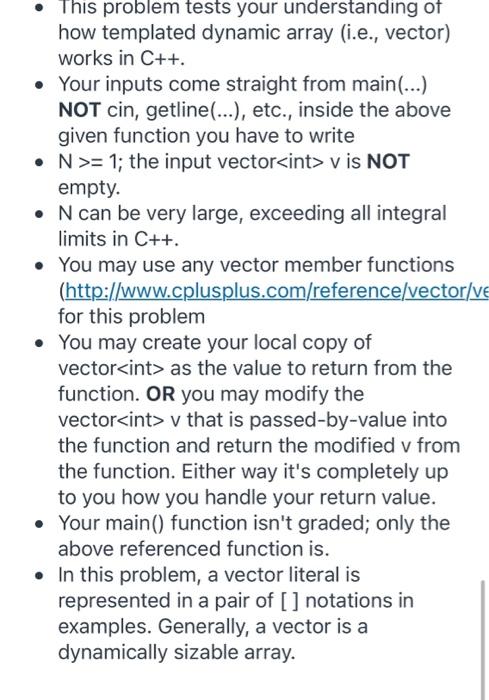 Solved ) std::vector (available via #include ) is a generic | Chegg.com