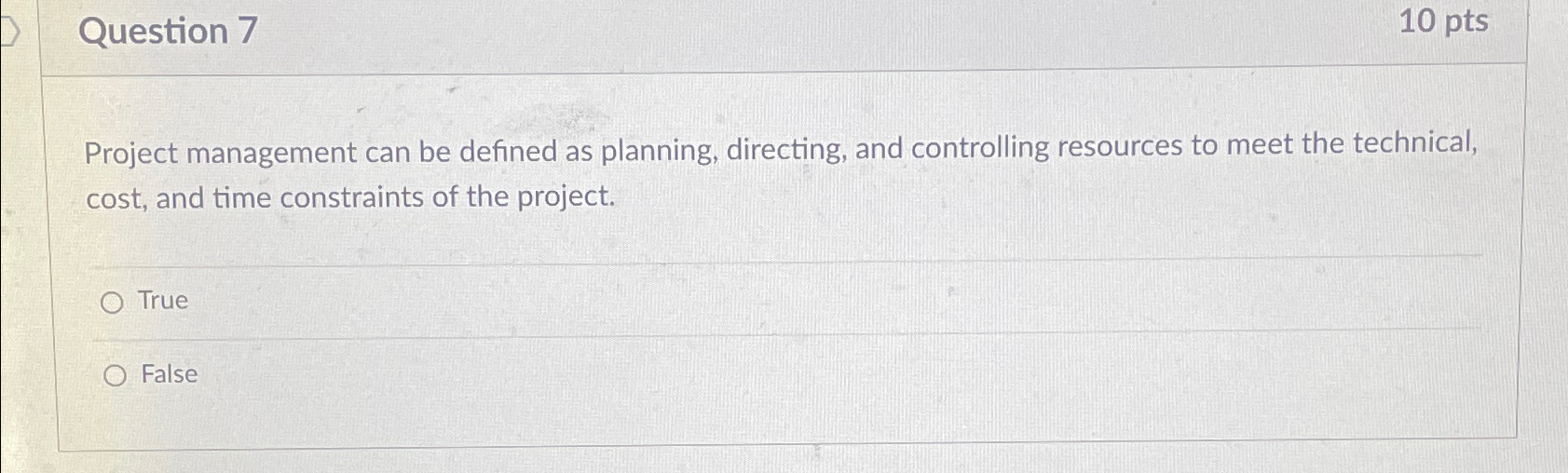 Solved Question 710 ﻿ptsProject management can be defined as | Chegg.com