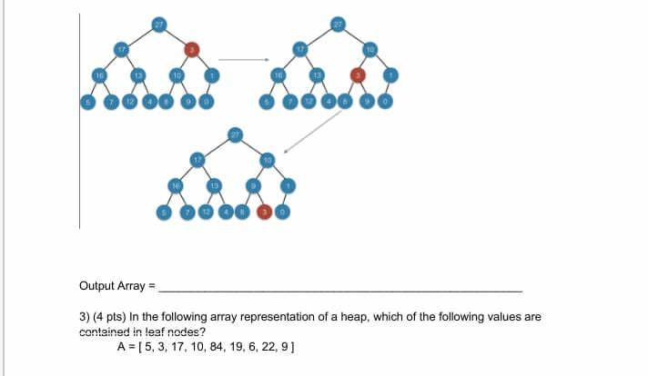 Solved Output Array = 3) (4 pts) In the following array | Chegg.com