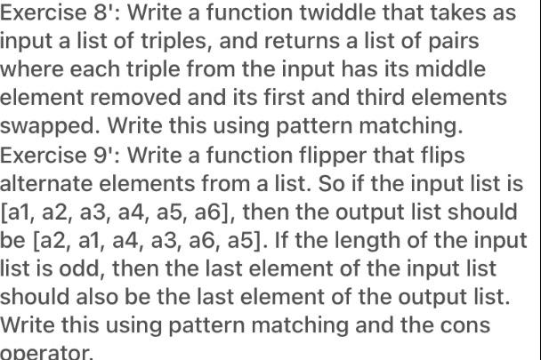 Solved Exercise 8': Write a function twiddle that takes as | Chegg.com