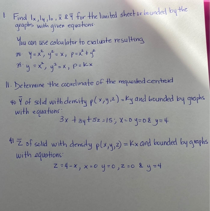 Solved 1 Find L Luule F Y For The Limited Sheet Or B Chegg Com