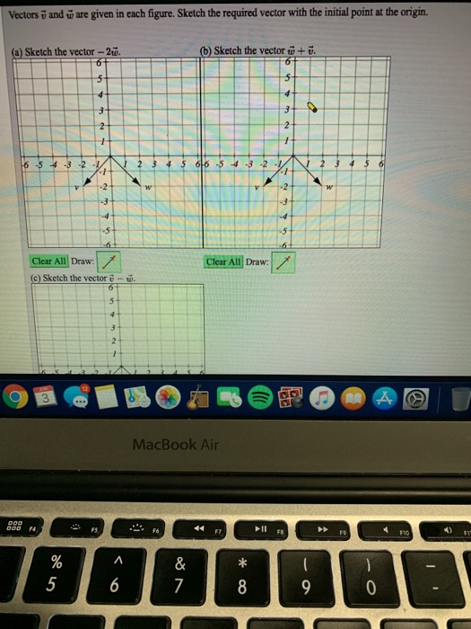 Solved Vectors and ū are given in each figure. Sketch the | Chegg.com