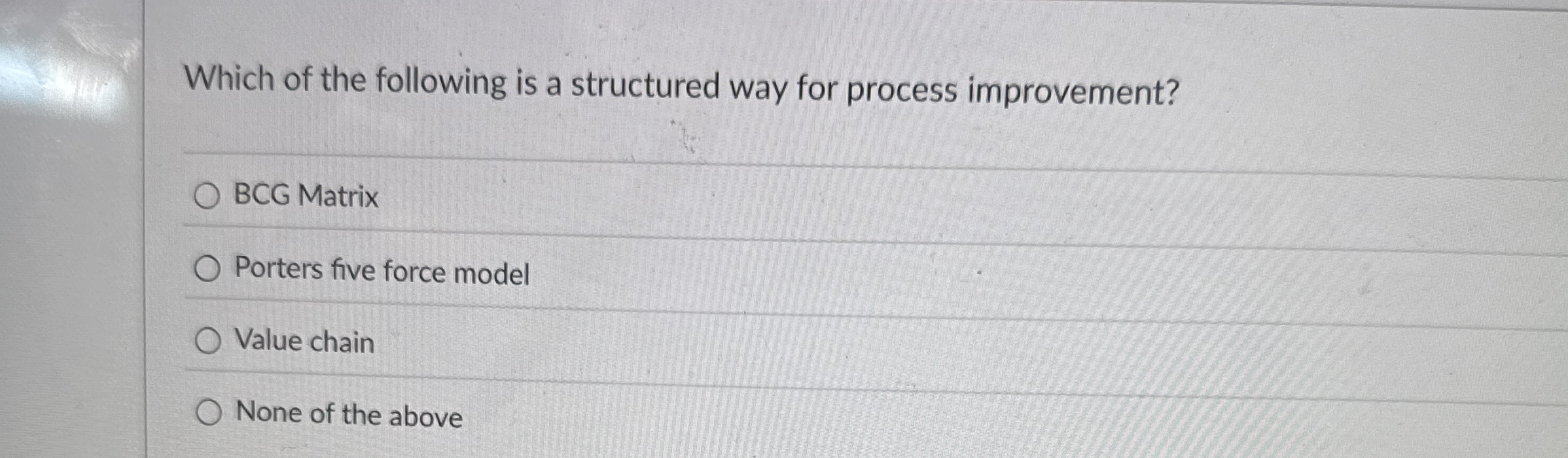 Solved Which of the following is a structured way for