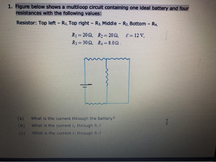 Solved 1. Figure Below Shows A Multiloop Circuit Containing | Chegg.com