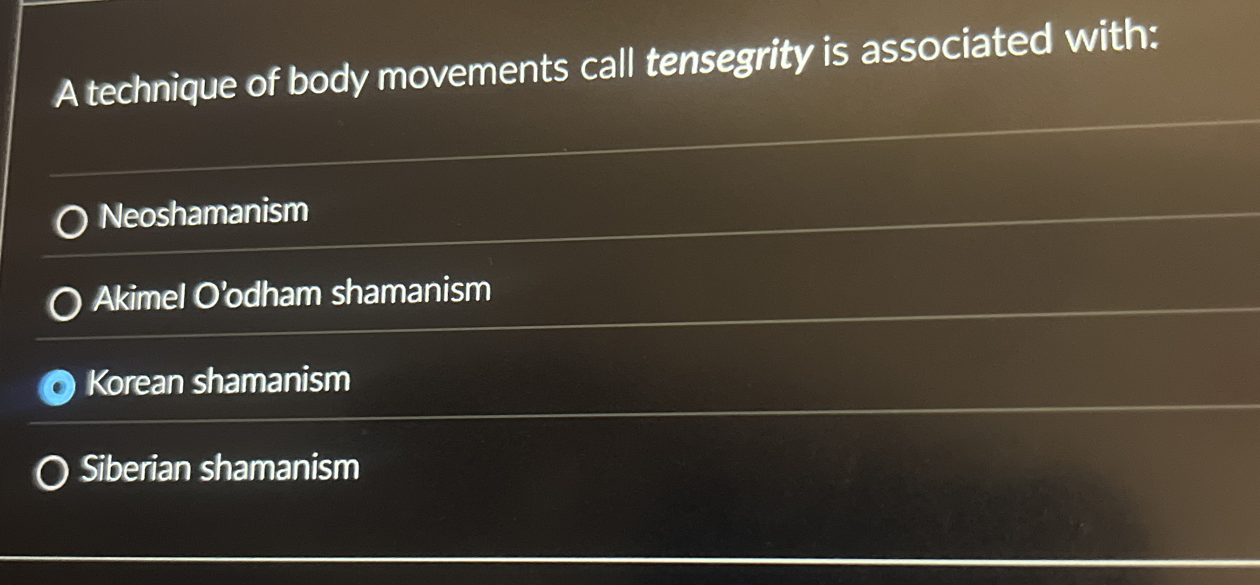 Solved A technique of body movements call tensegrity is | Chegg.com