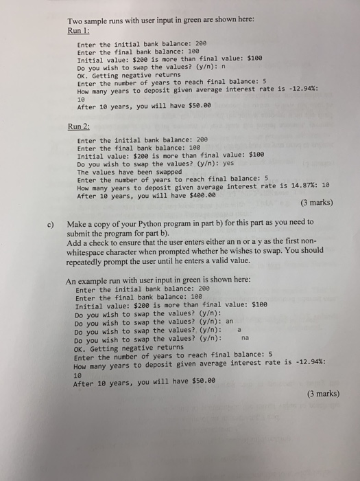 Solved Question 1 Write complete full Python programs for | Chegg.com