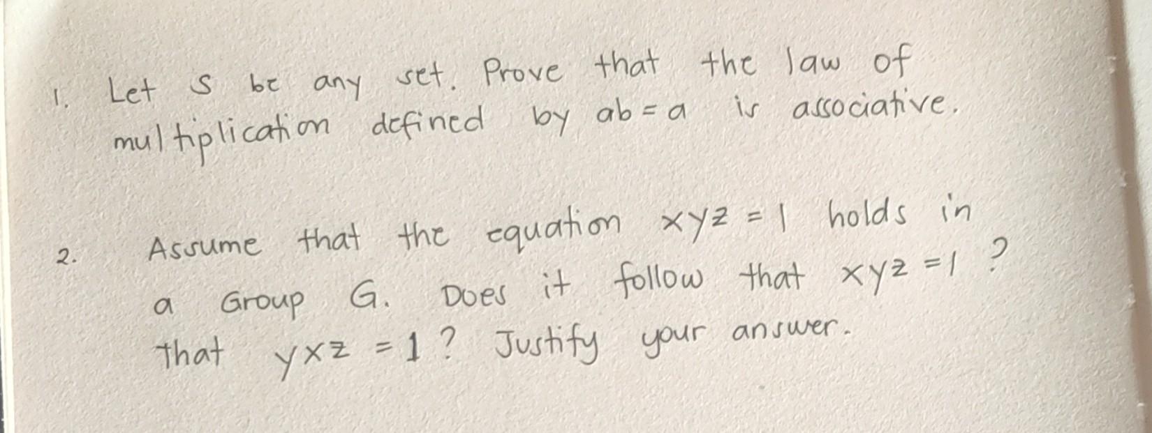 Solved 1. Let S be any set. Prove that s set. Prove that the | Chegg.com