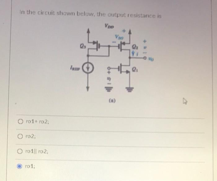 Solved In the MOS differential pair shown in Fig. 1, if the | Chegg.com