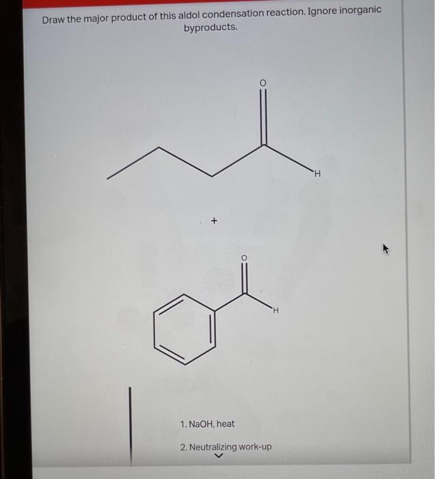 Solved K Draw the major product of this reaction. Ignore | Chegg.com