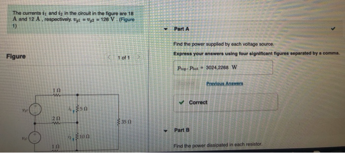 Solved The currents i and is in the circuit in the figure | Chegg.com