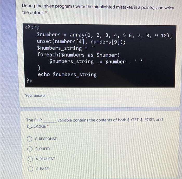 Solved Debug The Given Program ( Write The Highlighted | Chegg.com