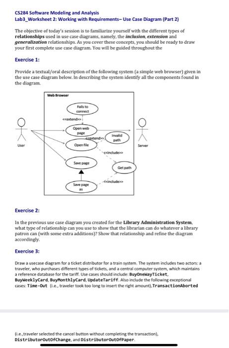 Solved Cs284 Software Modeling And Analysis Lab3 Worksheet Chegg Com