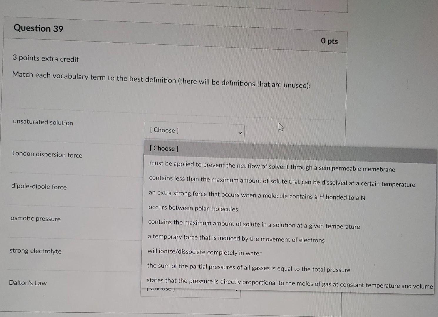 Solved 3 Question 40 O pts 3 points extra credit Which of | Chegg.com