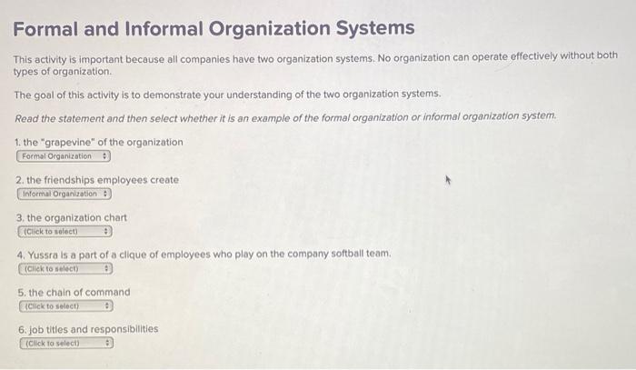 solved-formal-and-informal-organization-systems-this-chegg