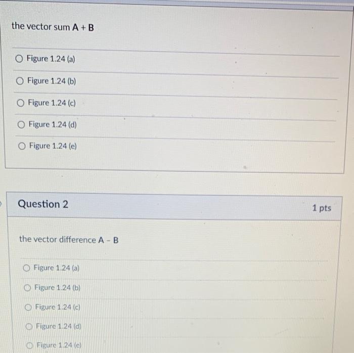 Solved For the vectors A and B shown in Figure 1.24, make | Chegg.com