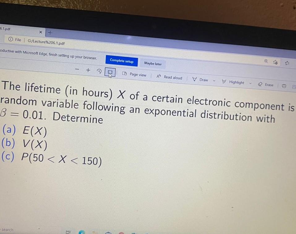 Solved The lifetime (in hours) X of a certain electronic | Chegg.com