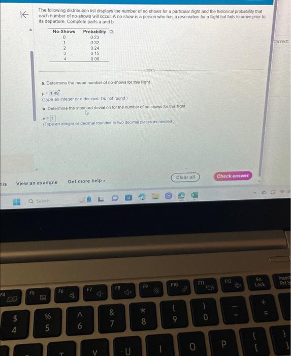 Solved The following distribution list displays the number | Chegg.com