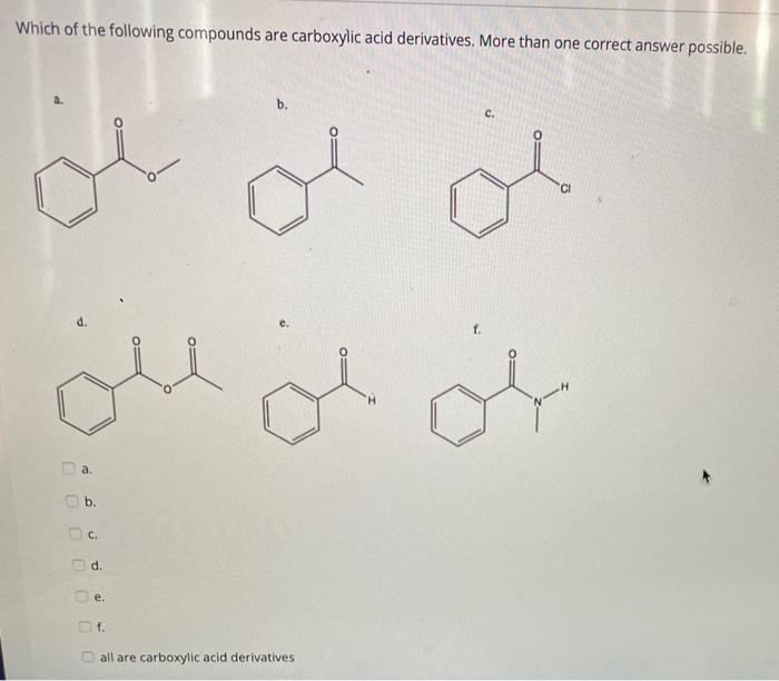 Solved 1- Which Of The Following Compounds Are Carboxylic | Chegg.com