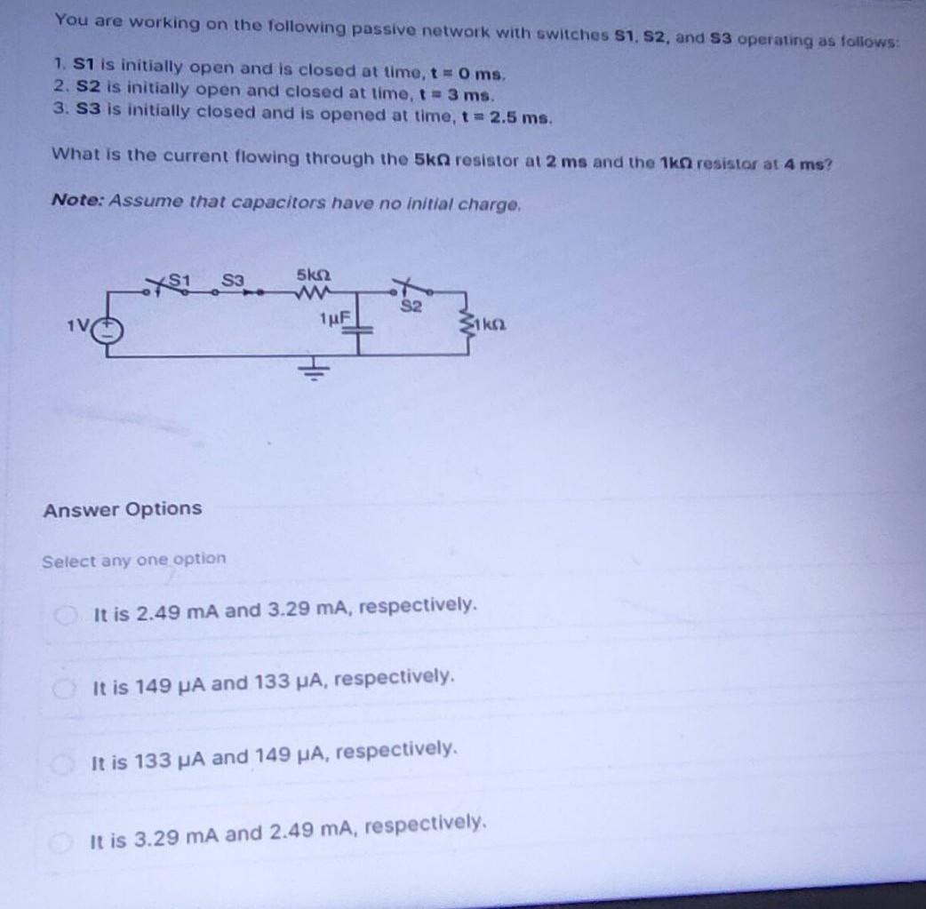 Solved You are working on the following passive network with | Chegg.com