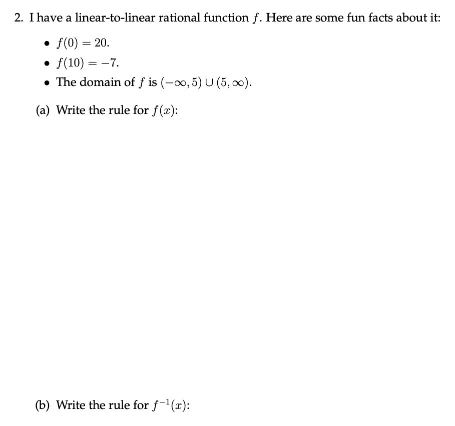 Solved I Have A Linear to linear Rational Function F Here Chegg Solved i have a linear to linear rational function f here chegg