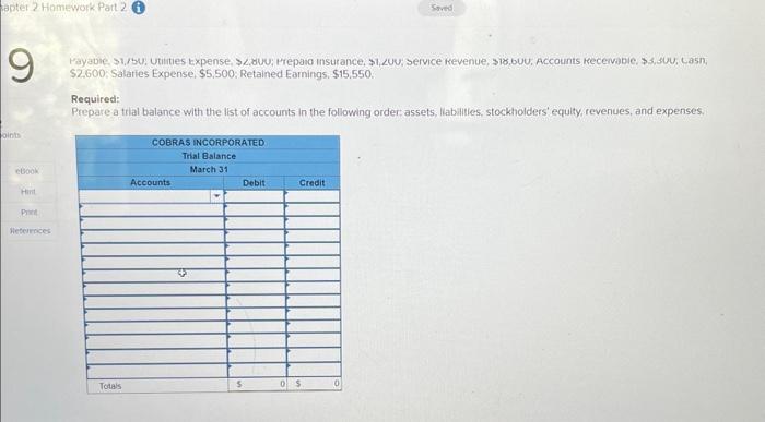 Solved Exercise 2-18 (Algo) Prepare A Trial Balance (LO2-6) | Chegg.com