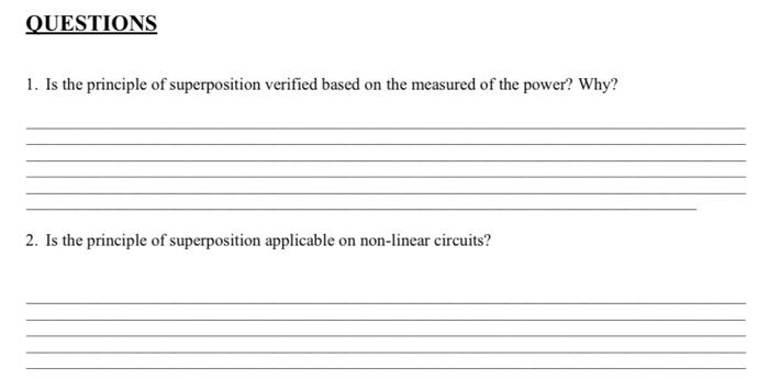 Solved QUESTIONS 1. Is the principle of superposition | Chegg.com