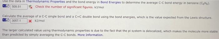 Use the data in Thermodynamic Properties and the bond | Chegg.com