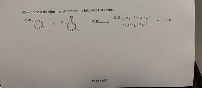 Solved 36) Propose a reaction mechanism for the following | Chegg.com