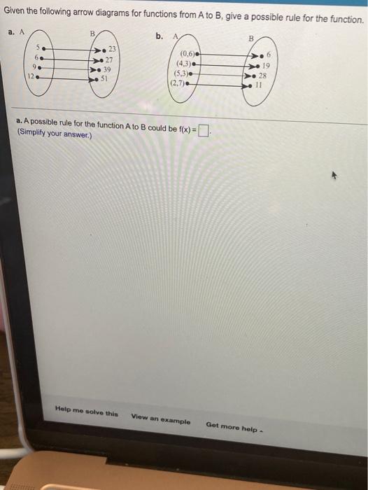 Solved Given the following arrow diagrams for functions from | Chegg.com