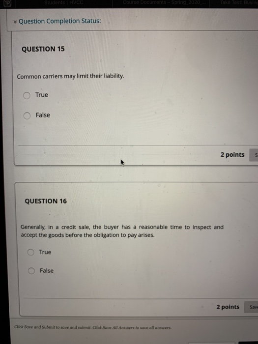 Solved Students HVCC Course Documents Spring 2020 Question Chegg com