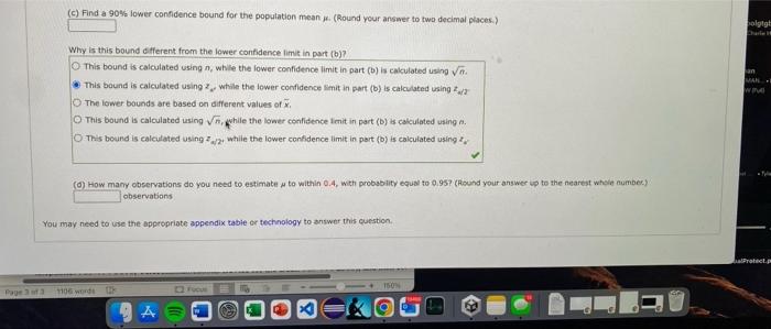 Solved A random sample of n = 81 observations has a mean x | Chegg.com