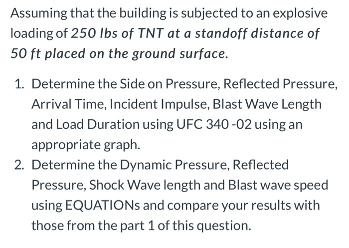 Solved Assuming That The Building Is Subjected To An Expl Chegg Com