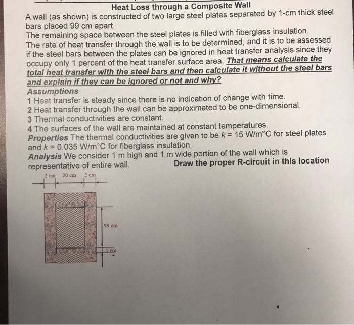 Solved Heat Loss through a Composite Wall A wall (as shown) | Chegg.com