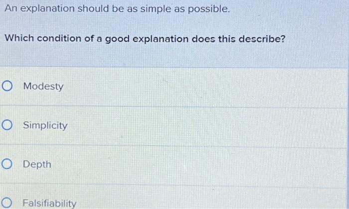 Solved An explanation should be as simple as possible. Which | Chegg.com