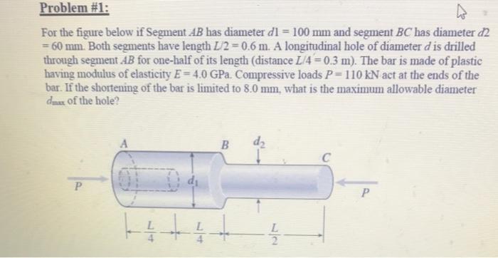 Solved Problem #1: For the figure below if Segment AB has | Chegg.com