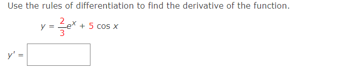 Solved Use the rules of differentiation to find the | Chegg.com
