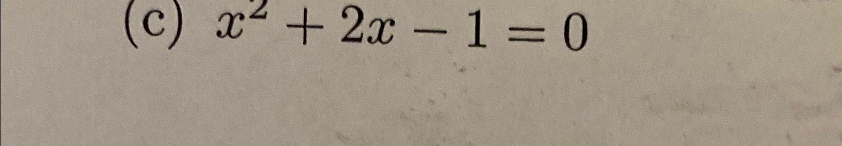 x 2 6x c 0