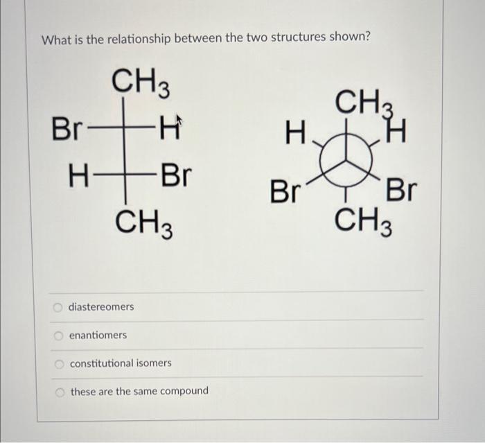 Solved What is the relationship between the two structures | Chegg.com